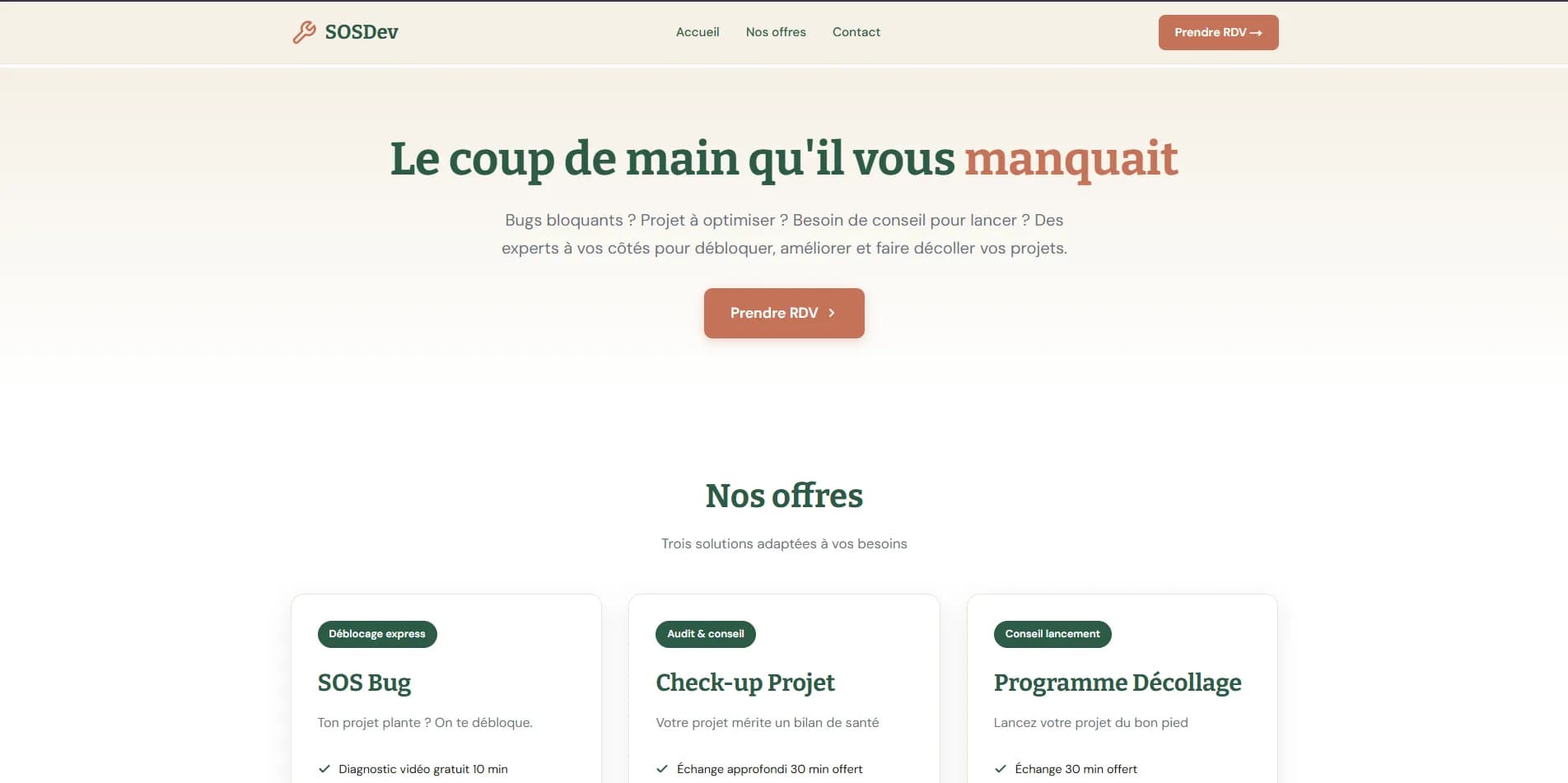 Aperçu du projet SOSDev
